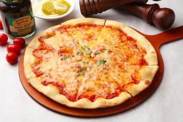  Margherita Pizza on table