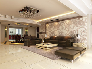 3d rendering of home interior.