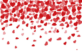 vector background with krysnymi hearts, valentines day