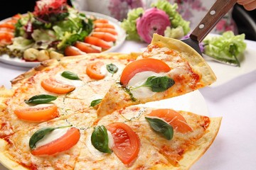  Margherita Pizza on table
