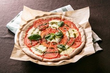  Margherita Pizza on table