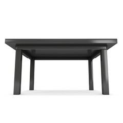 Black Table. 3D render isolated on white. Platform or Stand Illustration. Template for Object Presentation.