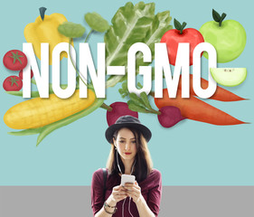 Non-GMO Nature Organic Plant Technology Concept