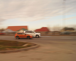 Obraz na płótnie Canvas Car moving on the road