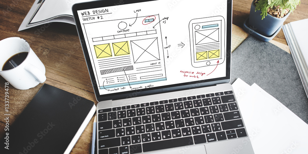 Canvas Prints web design online technology content concept