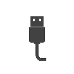 USB cable icon vector isolated