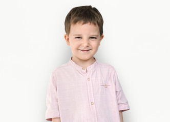 Caucasian Little Boy Smile Happy Cheerful