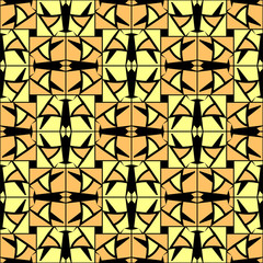 Abstract checkered lattice cells seamless pattern