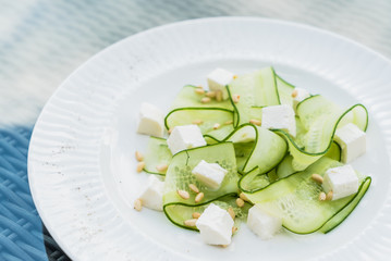 fresh salad with cucumber
