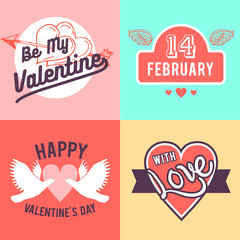 hand-lettered vintage st. valentines card