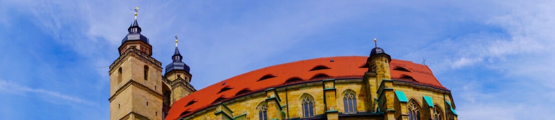 Fototapeta na wymiar Panorama Stadtkirche Bayreuth