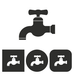 Faucet - vector icon.