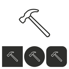 Hammer - vector icon.