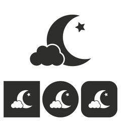 Obraz premium Moon star - vector icon.