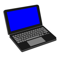 Laptop with Blue Screen