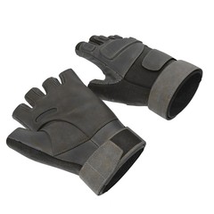 Soldier short finger gloves isolated on white. 3D illustration