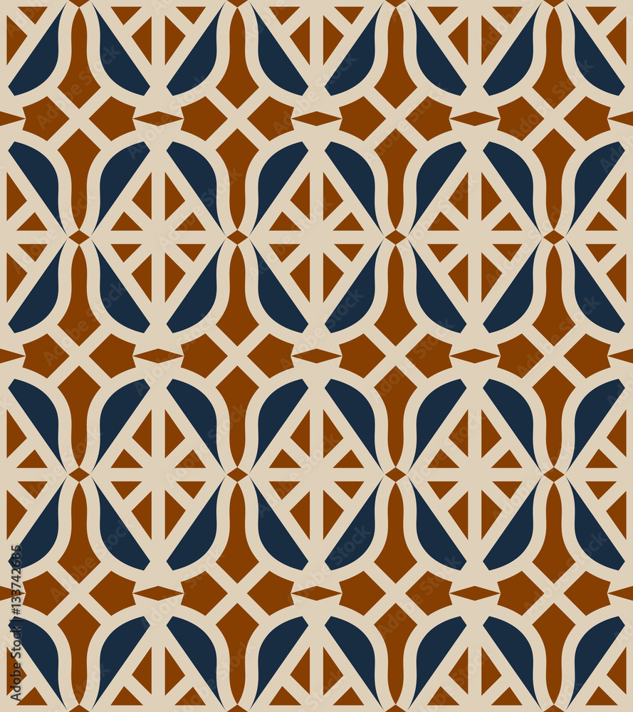 Poster seamless pattern with simple arabic elements