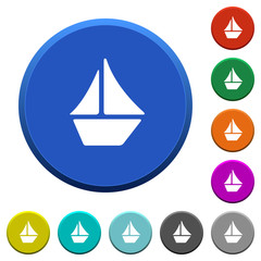 Sailboat beveled buttons