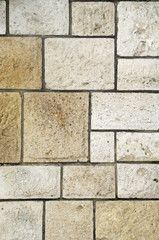 Old stone wall closeup