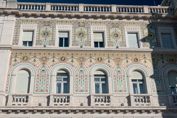 Fototapeta na wymiar Palazzi storici di Trieste, città ottocentesca
