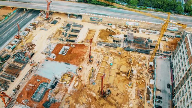 Building construction timelapse. Shenzhen. Day