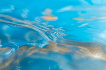 Abstract macro of moving waves on luquid