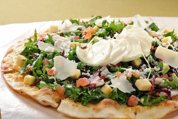 cheese pizza on plate