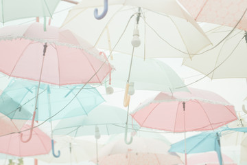 Fototapeta na wymiar Umbrella pattern pastel