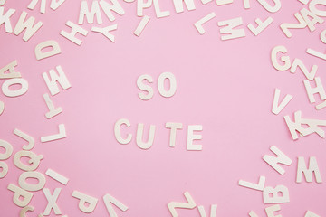 Sorting letters So cute on pink.