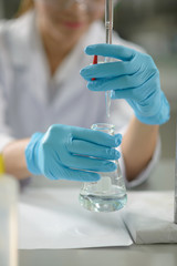 scientist with equipment and science experiments
