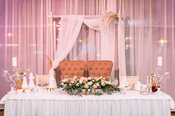 table set for wedding or another catered event dinner