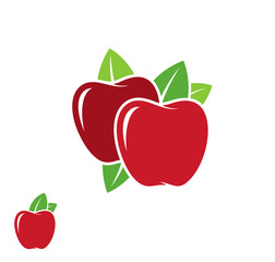 Red apple. Isolated fruit on white background