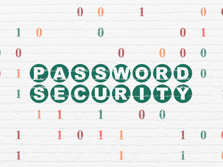Protection concept: Password Security on wall background
