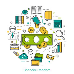 Financial Freedom - Round Line Concept
