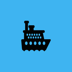 Ship icon. flat design