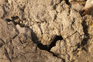 texture of the wall.