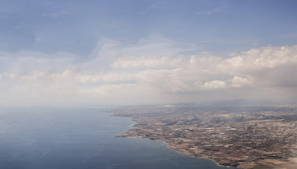 Turkey Mountain view from airplane.