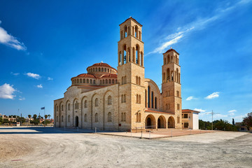 Fototapeta na wymiar Agioi Anargyroi Orthodox Cathedral in Paphos, Cyprus