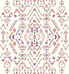 Ethnic pattern textures. Orange & Purple colors. Navajo geometric print. Rustic decorative ornament. Abstract geometric pattern. Native American pattern. Ornament for the design of clothing