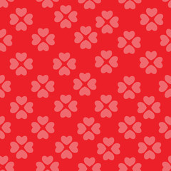 Seamless pattern with flower of hearts. Background of hearts on Valentine Day. Good for textiles, interior design, for book design, website background.