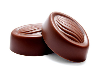 Assortment of chocolate candies sweets isolated