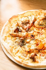 pizza with sea food