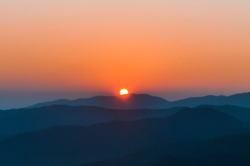 Sunrise on mountain