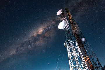 Radio transmission to the Milky way galaxy and star dusts in deep space
