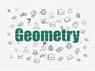 Studying concept: Geometry on wall background