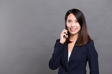 Businesswoman talk to cellphone