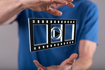 Concept of movies, video and cinema