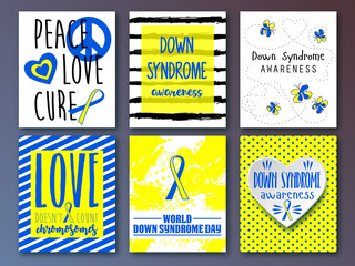 World Down Syndrome Day. Symbol of Down Syndrome awareness. Medi