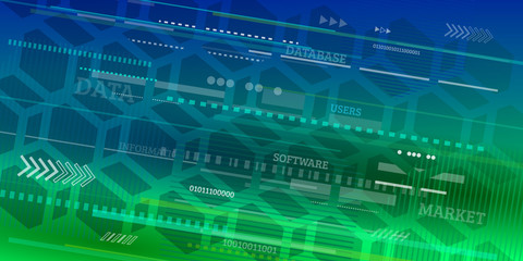 Abstract tech background with geometric shapes.