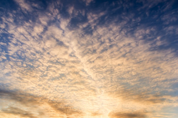 Morning sky on the winter sea